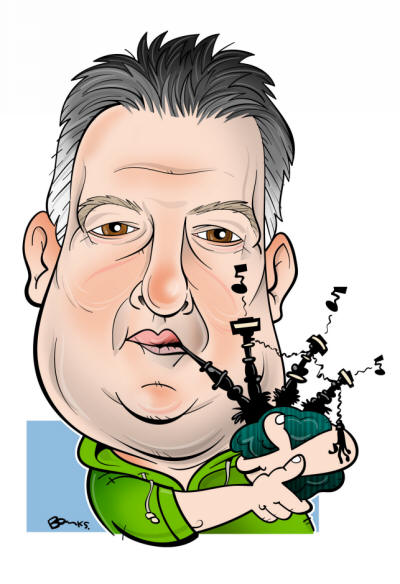 Caricature of Dave Cummings